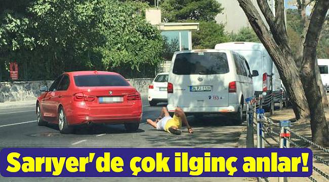Sarıyer'de çok ilginç anlar! Kavga ettiği eşine kızan kadının yaptığına bak