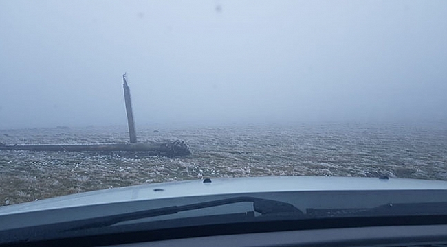 Ardahan'ın yüksek kesimlerine kar yağdı!