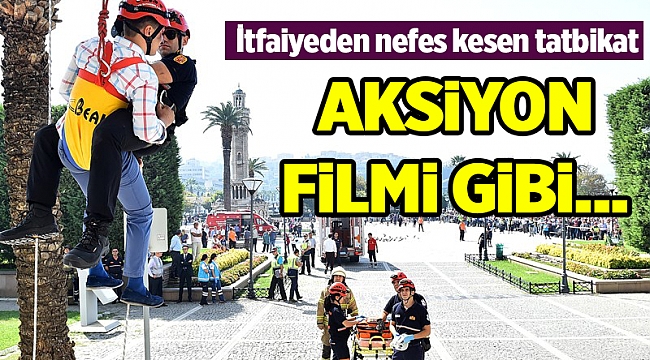 İtfaiyeden nefes kesen tatbikat