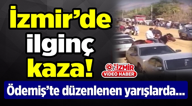 İzmir'de atlar böyle çarpıştı...