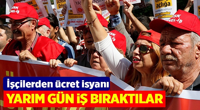 İzmir'de DİSK işçileri yarım gün iş bıraktı