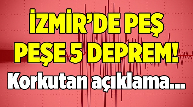 İzmir'de Korkutan Depremler! "6 ve 7 Arasında Deprem Bekleniyor"