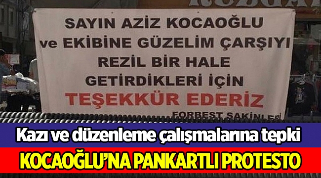 İzmir'de pankartlı protesto