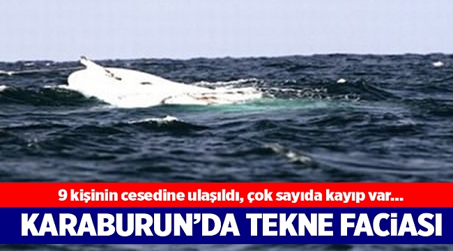 Karaburun'da kaçakları taşıyan tekne battı