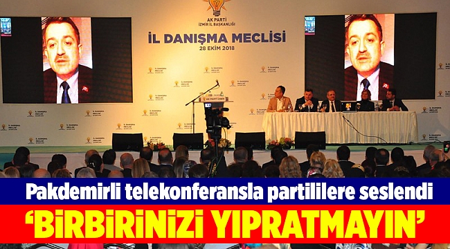 Pakdemirli telekonferansla partililere seslendi