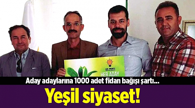 Aday adaylarına 1000 adet fidan bağışı şartı... Yeşil siyaset!