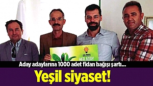 Aday adaylarına 1000 adet fidan bağışı şartı... Yeşil siyaset!