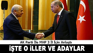 AK Parti İle MHP 3 İl İçin anlaştı