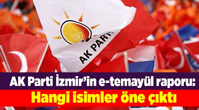 AK Parti İzmir’in e-temayül raporu: Hangi isimler öne çıktı