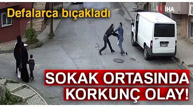 Bıçaklı yaralama kamerada