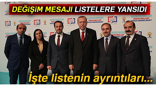 Değişim mesajı listelere yansıdı