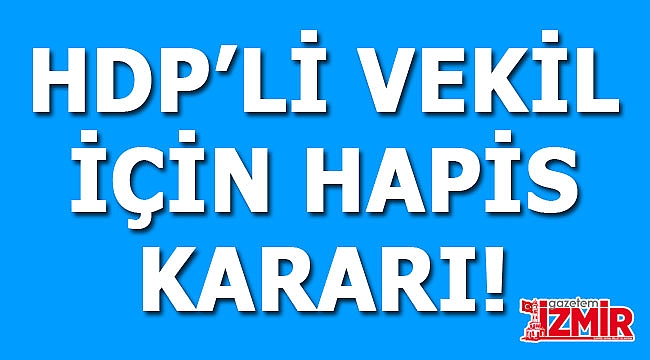 HDP Milletvekili, hapis cezasına çarptırıldı
