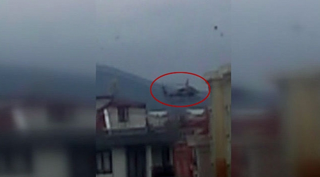İşte düşen helikopterin son görüntüleri