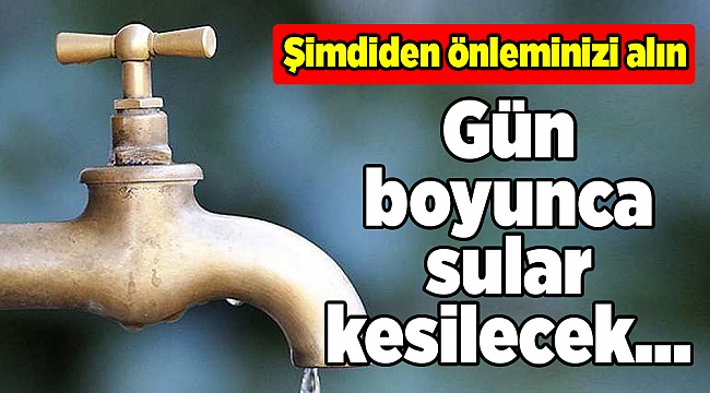 İzmir'de su kesintisi(6/7 Kasım 2018)