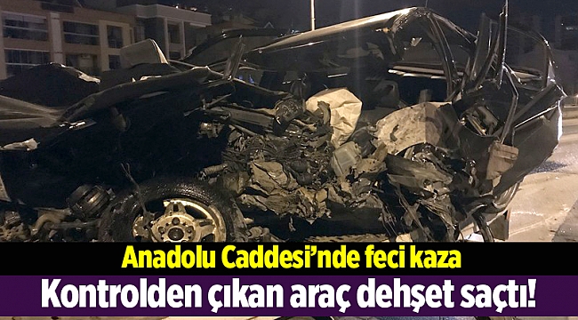 Kontrolden çıkan araç dehşet saçtı!
