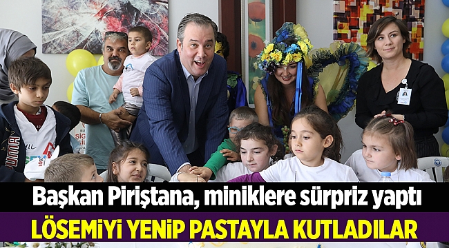 Lösemiyi yenip pastayla kutladılar