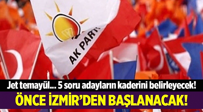 Önce İzmir'den başlanacak
