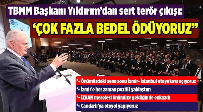 TBMM Başkanı Yıldırım: Çok fazla bedel ödüyoruz