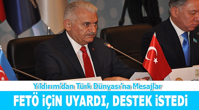 Yıldırım FETÖ için uyardı, destek istedi