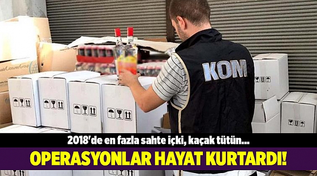 2018'de en fazla sahte içki, kaçak tütün ve cep telefonu İzmir'de ele geçirildi