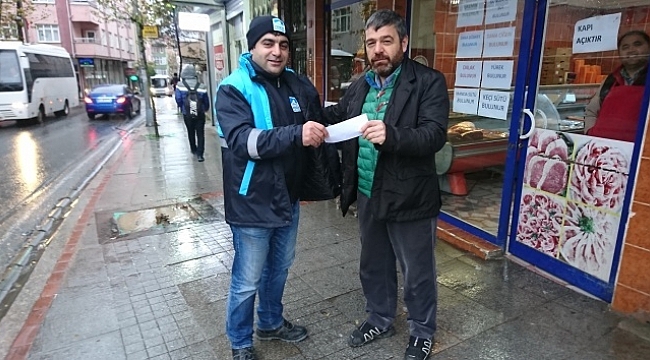 35 bin TL'lik çeki sahibine teslim etti