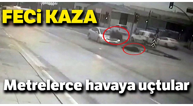 Abla ve kardeşe otomobil çarptı, metrelerce havaya savruldular