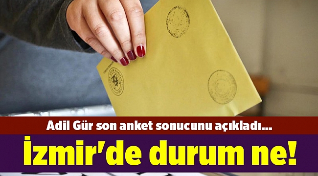 Adil Gür son anket sonucunu açıkladı... İzmir'de durum ne!