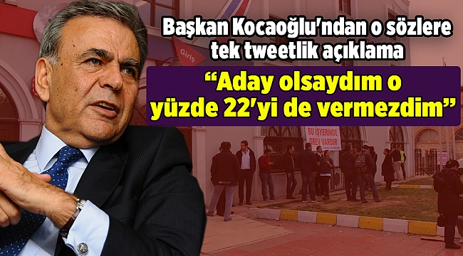 Başkan Kocaoğlu'ndan o sözlere tek tweetlik açıklama