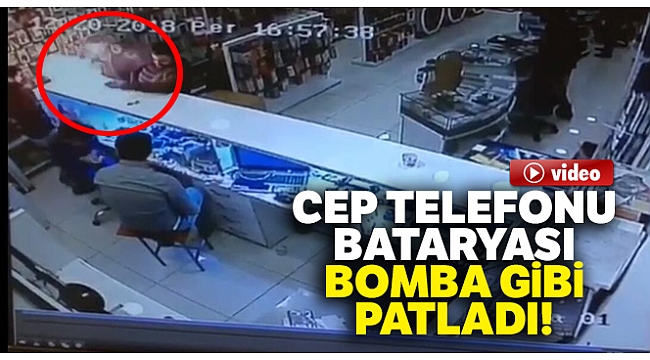 Cep telefonu bataryası bomba gibi patladı...