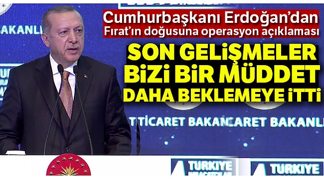 Cumhurbaşkanı Erdoğan'dan Fırat'ın doğusuna operasyon açıklaması!