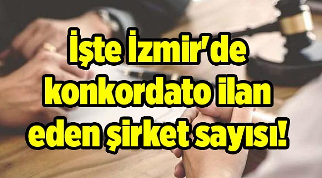 İşte İzmir&#039;de konkordato ilan eden şirket sayısı!