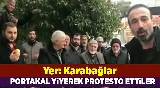 İzmir'de Fatih Portakal'ı portakal yiyerek protesto ettiler