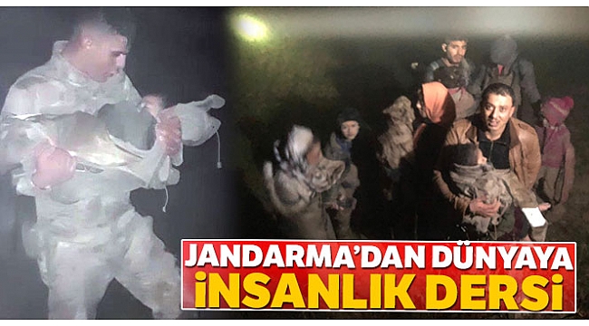 Mültecileri ölümden jandarma kurtardı