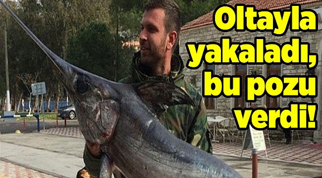 Oltayla yakaladı, bu pozu verdi!