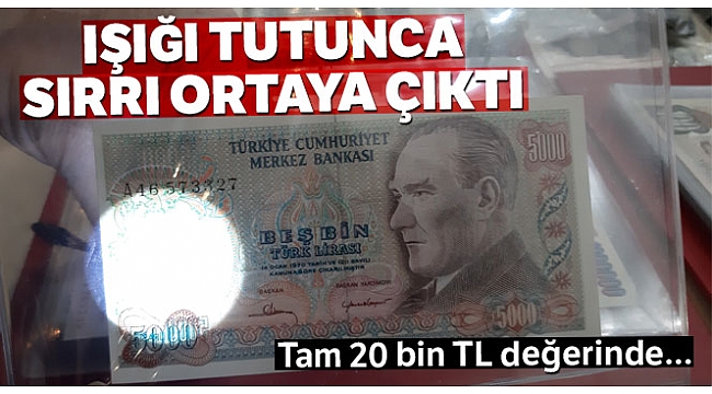 Paradaki sır ışığa tutunca ortaya çıktı