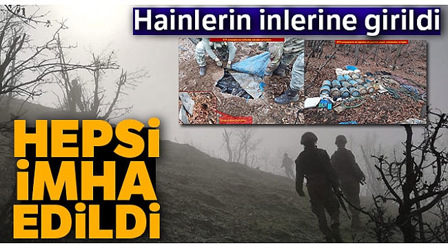 PKK'nın kış sığınakları imha edildi