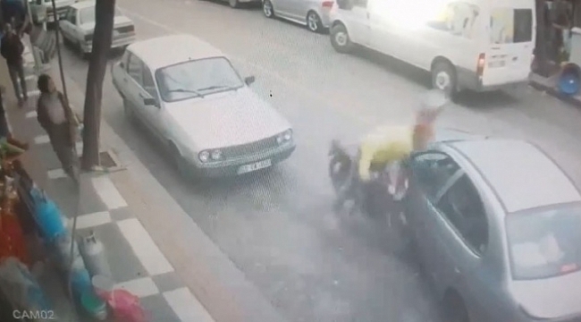 Yaralanan sürücü yerine kırılan aynasıyla ilgilendi