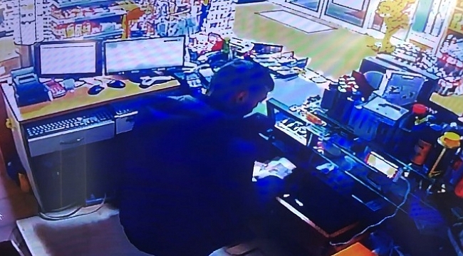 35 saniyede 2 bin lira çalan hırsız kamerada