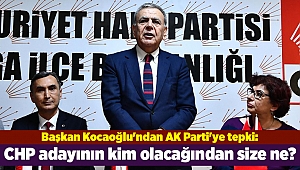 Başkan Kocaoğlu'ndan AK Parti'ye tepki: CHP adayının kim olacağından size ne?
