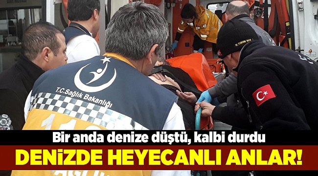 Bir anda denize düştü, kalbi durdu