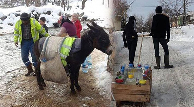 Eşekli kızaklı su çilesi