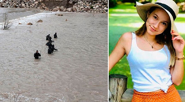 Hortumun dereye sürüklediği araçta kaybolan Buse aranıyor