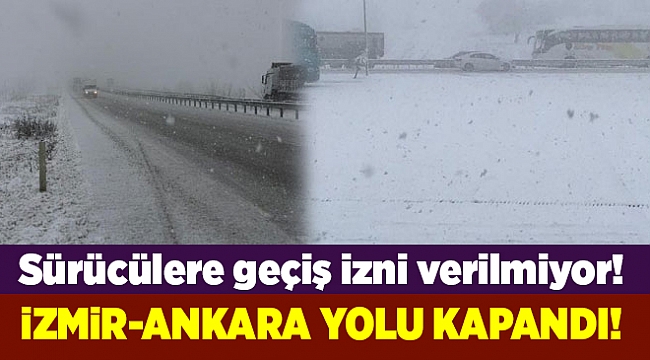 İzmir-Ankara Karayolu&#039;nda kar engeli