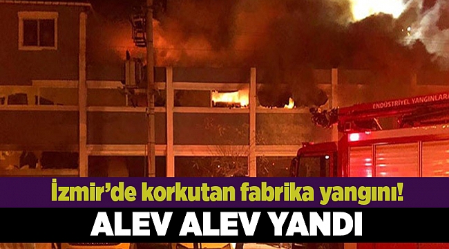 İzmir’de korkutan fabrika yangını!
