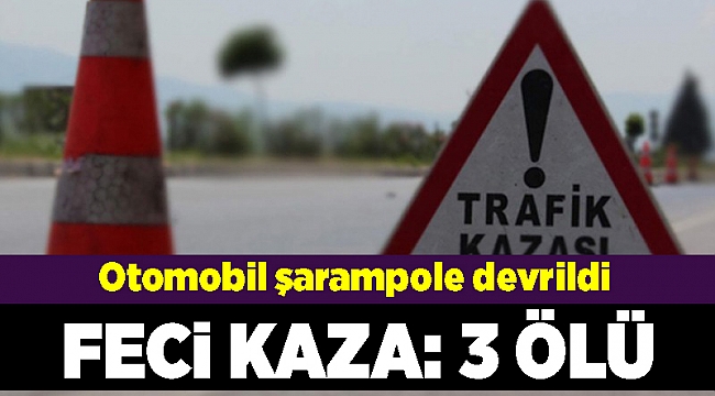 İzmir'de otomobil şarampole devrildi: 3 ölü