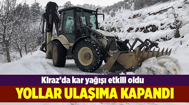 Kiraz'da karla mücadele