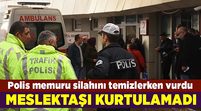 Polis memuru silahını temizlerken vurdu