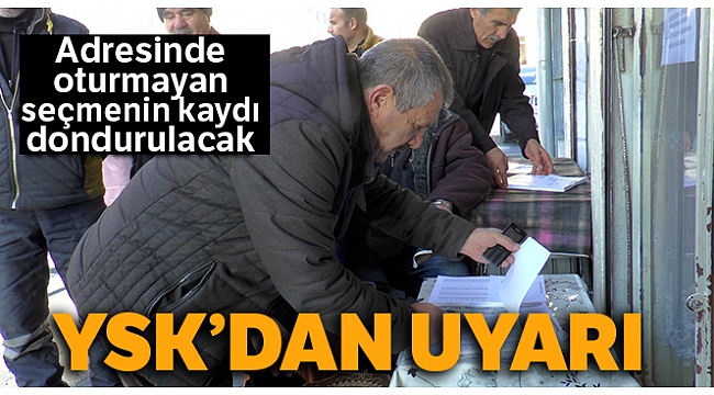 YSK'dan adres duyurusu