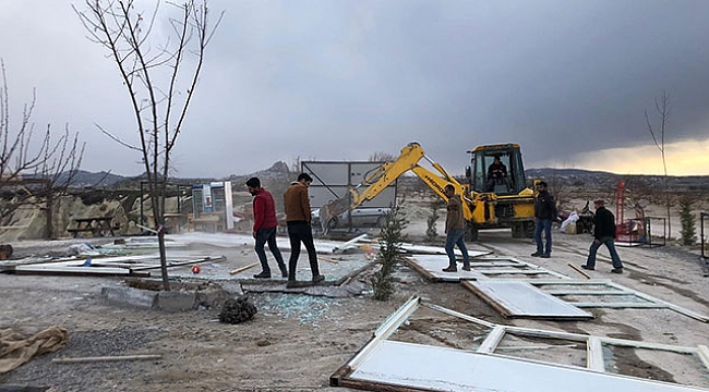 14 kaçak yapı yıkımı tamamlandı