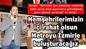 Başkan Şengül'den 'metro' çıkışı
